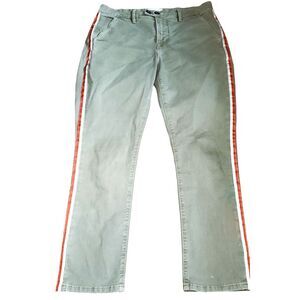 Frame Le High Skinny Flash Back Side Pin Stripes Jeans Denim Ankle Size 26 29x25